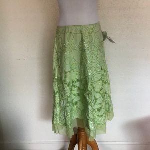 Basil and Maude sage skirt color